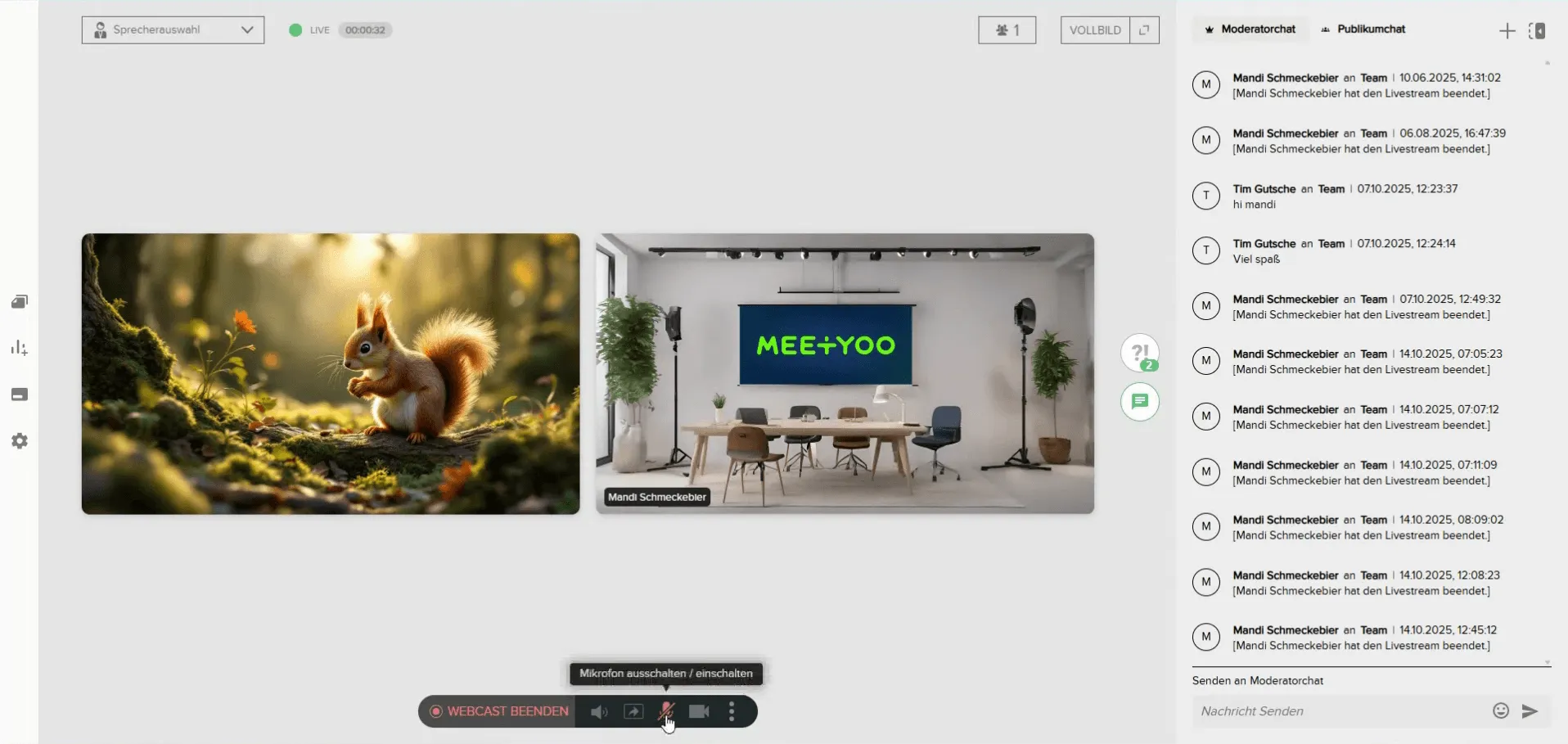 Muting and Deactivating the Camera