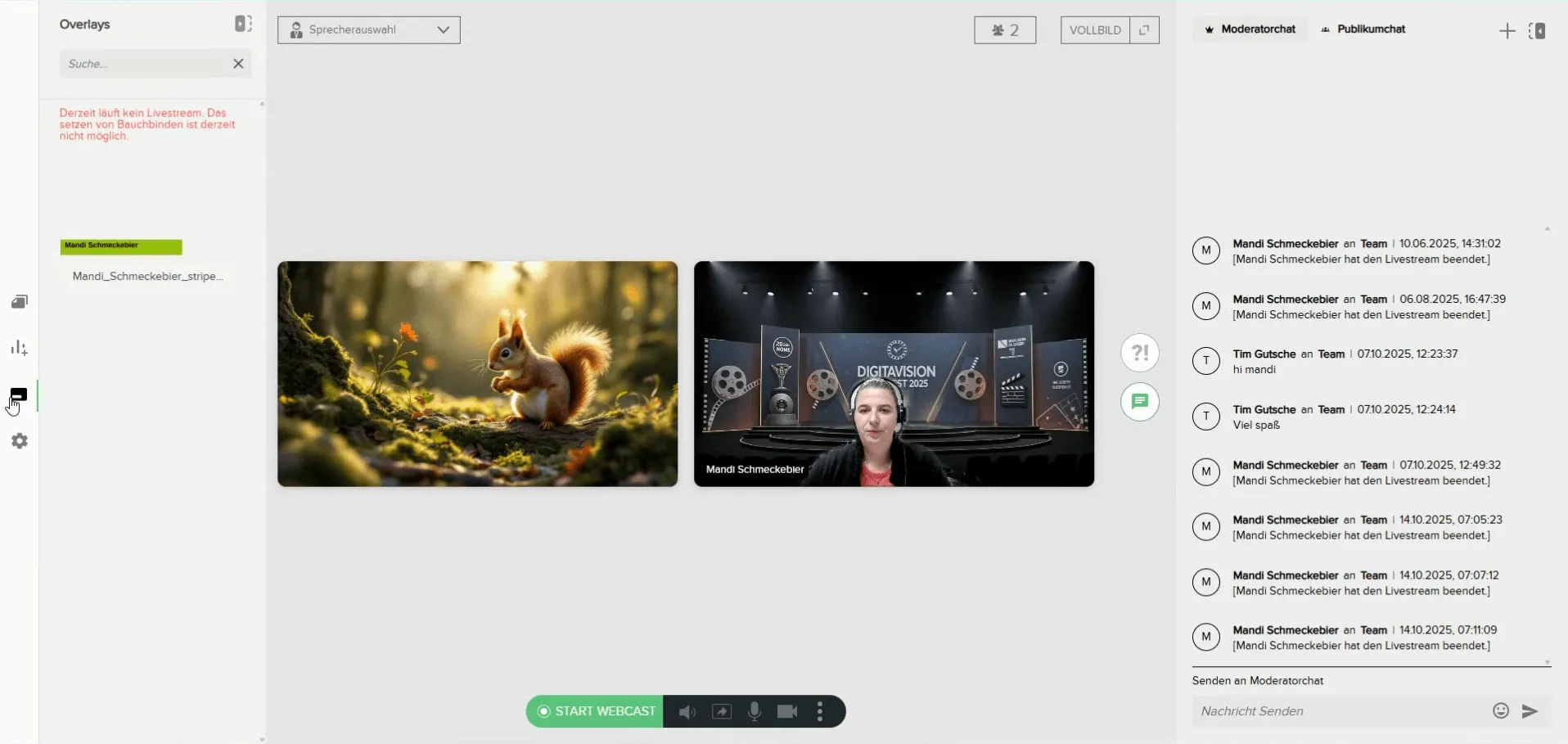 Screenshot of background selection popup with speaker preview.